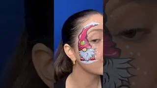 Christmas gnome face paint tutorial