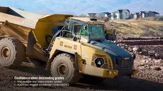 Komatsu HM articulated trucks for rough terrain