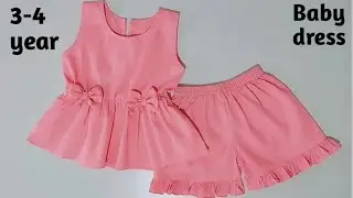 Baby girls dress top and short pant cutting and stitching baby frock and short pant very easy ll