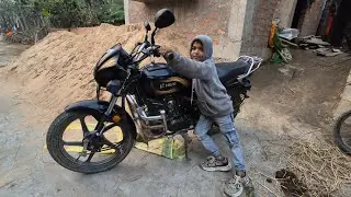 Aaditya ने bike सम्हाल लिया 🤔 for mini bike traveling 