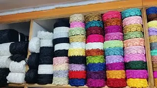 Wholesale manufacturer of cotton gpo lace in Hyderabad//half inchi cotton gpo lace starting from 5rs
