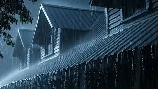 Sleep Soundly with Heavy Rain & Massive Thunder Echoing on Metal Roof