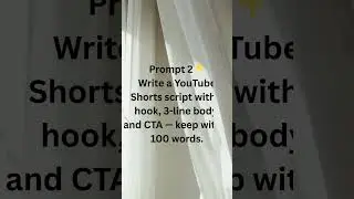 Top ChatGPT Prompts to Write YouTube Scripts in 1 Minute | Prompt Se Paisa 💸 #shortsvideo