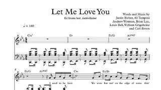 Let Me Love You Sheet Music Justin Bieber ft DJ Snake Free Download