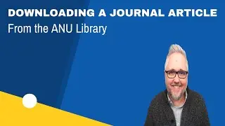How to download a journal article from the ANU's library