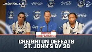 Creighton Defeats St  Johns's By 30 At Home | Creighton Basketball Postgame Press Conference