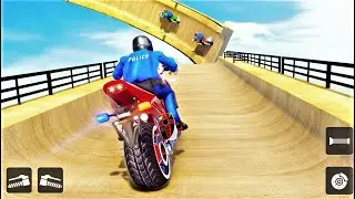 Police Bike Stunt Games: Mega Ramp Stunts Game- Best Android IOS Gameplay