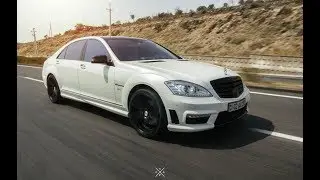 Полная оклейка Mercedes Benz S550 в пленку Avery Satin Pearl White