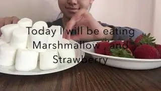 ASMR Eating Marshmallow and Strawberry [Eating Sound] - Luna's ASMR