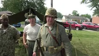 2nd Marines Easy Co,  Pacific War. (reenactor) Richard J  Sobczak, aka Gunny Sobczak