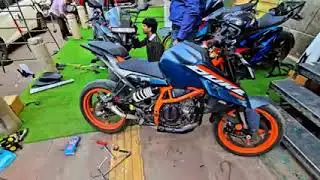 KTM DUKE 390 MODIFICATION | (GEN 3) | NEW EXHAUST AUSTIN RACING | ‪@XONEABHI‬​​