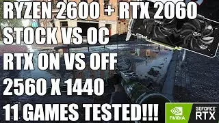 Ryzen 2600 + RTX 2060 - 1440p Gaming Benchmarks - 11 Games Tested