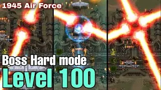 1945 AIR FORCE: Level 100 Boss Hard mode gameplay.
