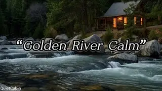 &ldquo;Golden Hour by the River Cabin 🌅 Flowing Water & Gentle Piano for Evening Relaxation&rdquo;