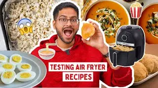 TESTING *CRAZY*AIR FRYER RECIPES 😱 EPIC RESULTS&hellip;PURI, POPCORN, SOUP, BOILED EGG