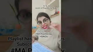 #mapc #ignou #mapsychology #Levels of processing model #Assignment #Answers #psychology