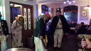 Ripley Morris Men performing a Hammersmith Guising Play at Crich Tramway Museum.