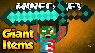 Giant Items Mod - HUGE MINECRAFT ITEMS! (Minecraft Mod Showcase)