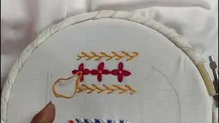 Easy Hand Embroidery for beginners|latest design for sleeves#embroidery#borderline#handwork#hand #yt