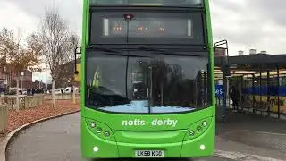 Notts + Derbys Enviro 400 at derby railway station bus stop