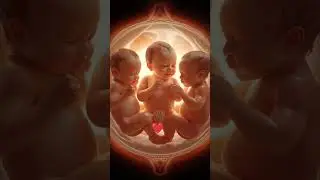 Triplets Baby in Mother&rsquo;s Womb | Three Babies Smiling & Moving Hands #pregnancy #unbornbaby #shorts