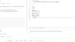 Solution to LeetCode 240 - Search a 2D Matrix II -Search in a row-wise and column-wise sorted matrix