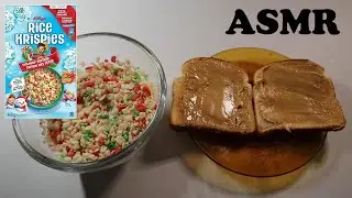 RICE KRISPIES HOLIDAY EDITION & TOAST WITH PEANUT BUTTER ASMR MUKBANG
