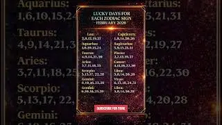 Mark These Dates! February 2026 Lucky Days ♈🔥#astrology #zodiacsigns #zodiac