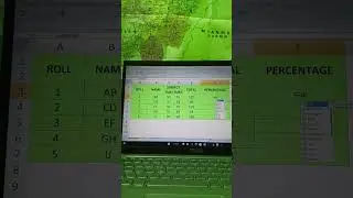 Finding Total marks and percentage in Ms-excel.#msexcel #basic#msword#like #subscribe#trending#viral