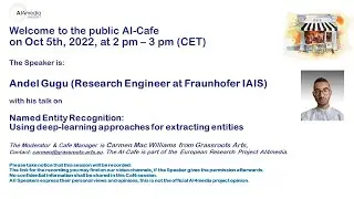 AI Cafe: Named Entity Recognition- Using deep learning approaches for extracting entities