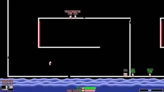 Worms Armageddon - 3 Walls, Knock, Last Second Aqua Sheep