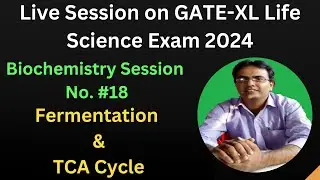 Live Biochemistry lecture no.#18: GATE-XL Exam target 2024: Fermentation and TCA cycle