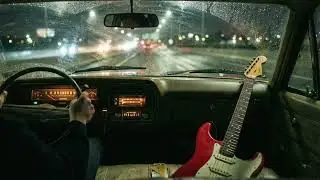 RADIO RAIN 📻🌧️ | Late Night Rock Drive Clean Guitar & Melodic Shuffle
