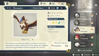 Capture of a Shiny Staraptor (&Eacute;touraptor) in Legends Arceus !