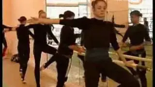 Rhythmic gymnastics hard training