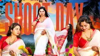 നാട്ടിൽ ഒരു shoot ചെയ്താലോ🌳🪨Ee vibe aan mothathil🌻🌾|@anjanashivaaa  |#shootingday #redsaree