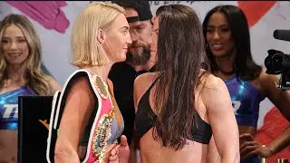 INTENSE - Mikaela Mayer vs Sandy Ryan 2 • Full Weigh in & Face Off Video