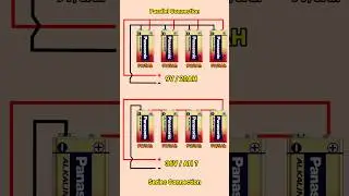 Battery series and parallel connection #diy #shorts #electronics
