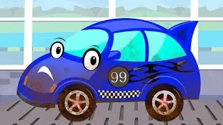 Sports Car | Car Wash | Car Garage | Cartoons Video for Kids & Toddlers