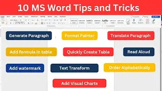 Top 10 Tips and Tricks of Ms Word | Ms Word top 10 Tips