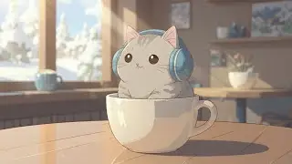 Cozy Winter Café 🐱❄️ | Calm LoFi Morning Beats