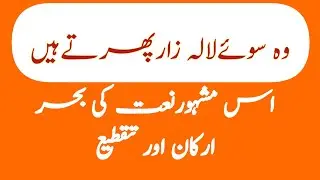 وہ سوئےلالہ زارپھرتےہیں...اس مشہورنعت کی بحر، وزن، ارکان، افاعیل،تقطیع، ہم وزن اشعار اوربہت کچھ.