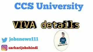Ccs University viva date ma final year |ccsu viva exam date 2020
