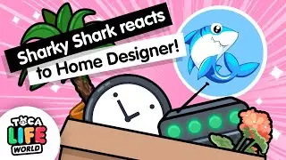 SHARKY SHARK reacts to HOME DESIGNER 😍 | Toca Life: World