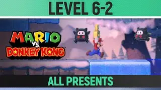 Mario vs. Donkey Kong - Level 6-2 - All Presents / Gifts (Slippery Summit)