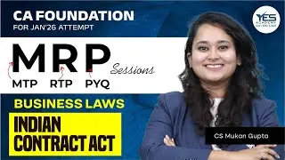CA Foundation Business Laws MRP Session Part 2 | Indian Contract Act | MTP RTP PYQ | Jan 2026