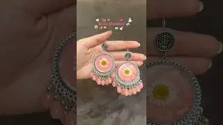 Джхумка из смолы✨||серьги с консервантами из роз||серьги своими руками #тренд #вирусный #шорты #л...
