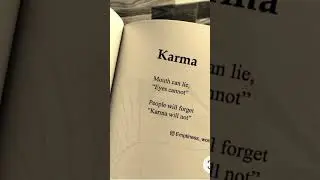 Karma never lies