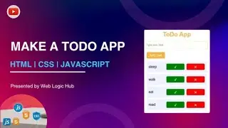 Make a ToDo App | Tutorial | HTML | CSS | JavaScript | Web Development |Web Design