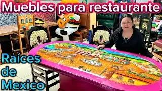 Mueble para restaurante artesanal Mueble para bares y mueble para cafeter&iacute;as RA&Iacute;CES DE MEXICO TONALA